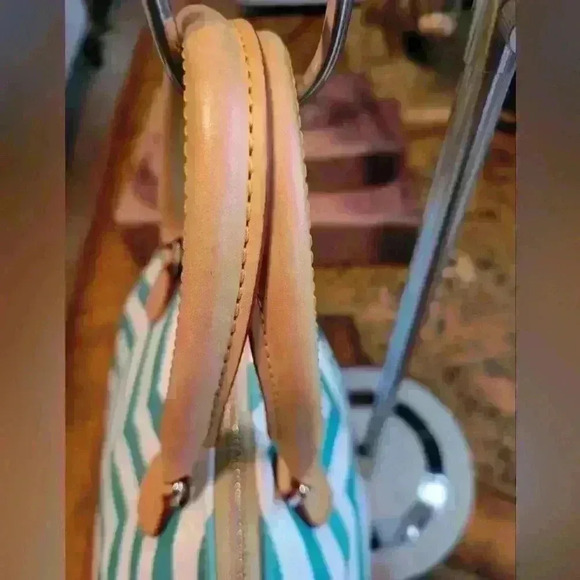 Dooney & Bourke Green Chevron pattern leather bag - Picture 6 of 12